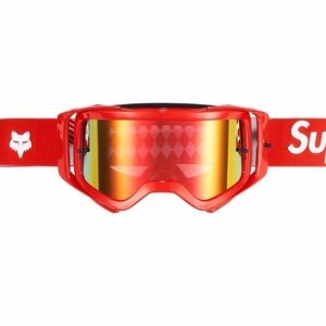 Supreme Fox Red Racing Goggles with Reflective Lens